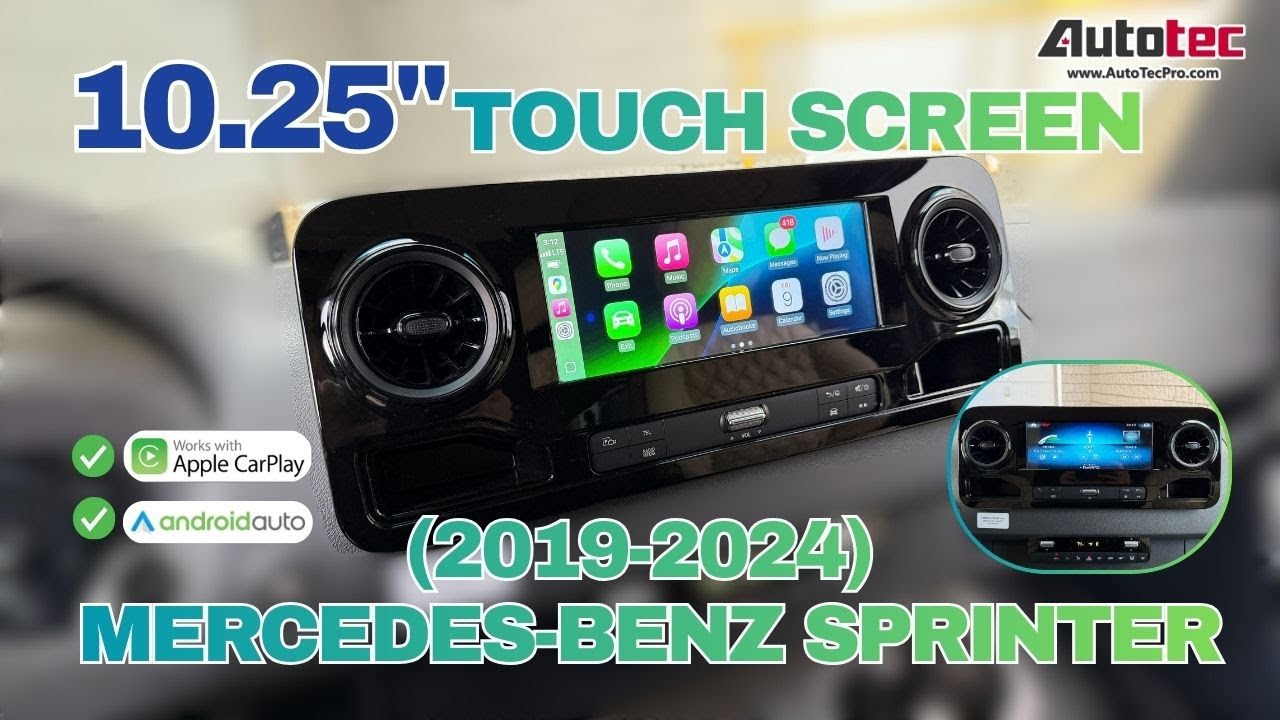 Mercedes-Benz Sprinter (2019 – 2024) Hi-Spec 10.25″ HD Touch-Screen Android Navigation System