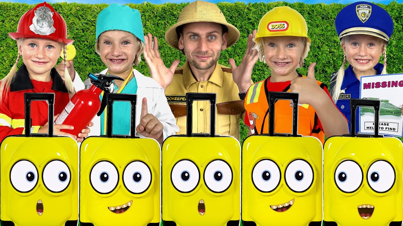 Katya and Dima - Professions with magic suitcases