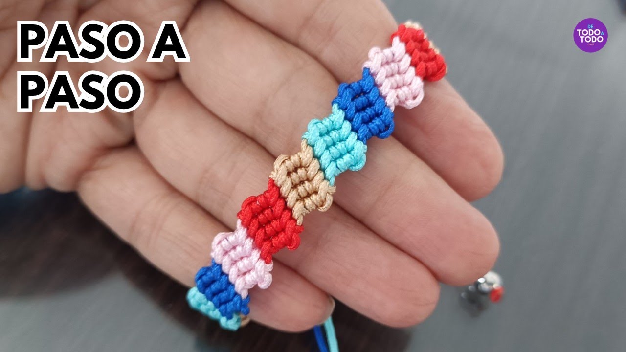 Pulseras de hilo de COLORES 🌈 Paso a paso. Colored thread bracelets.