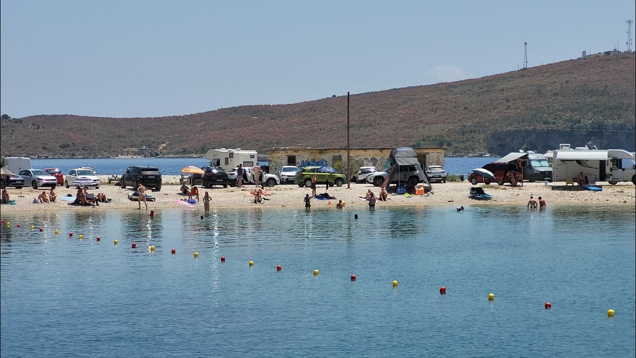 Tu pewnie przenocujemy kamperem - plaża Porto Palermo Albania