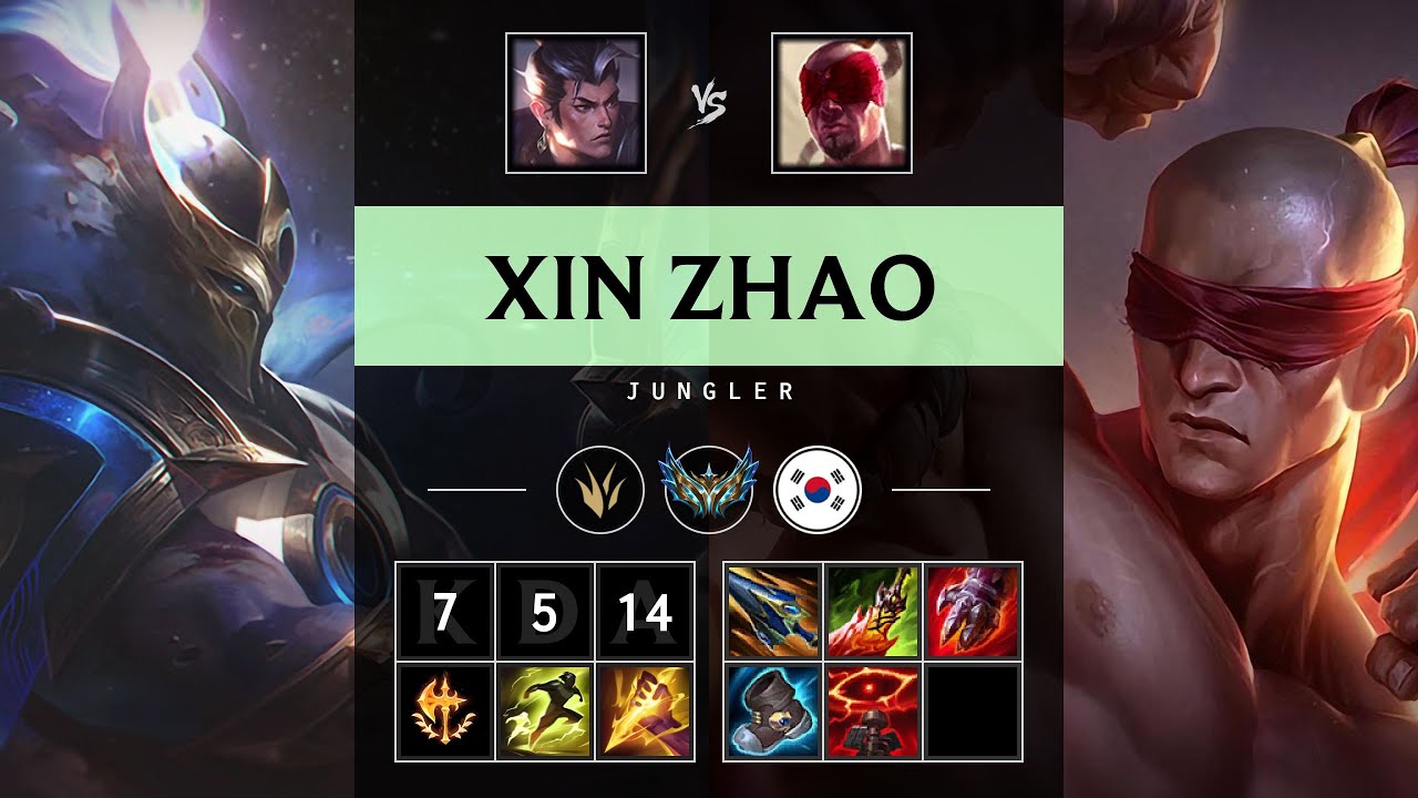 Xin Zhao Jungle vs Lee Sin - KR Challenger Patch 25.20