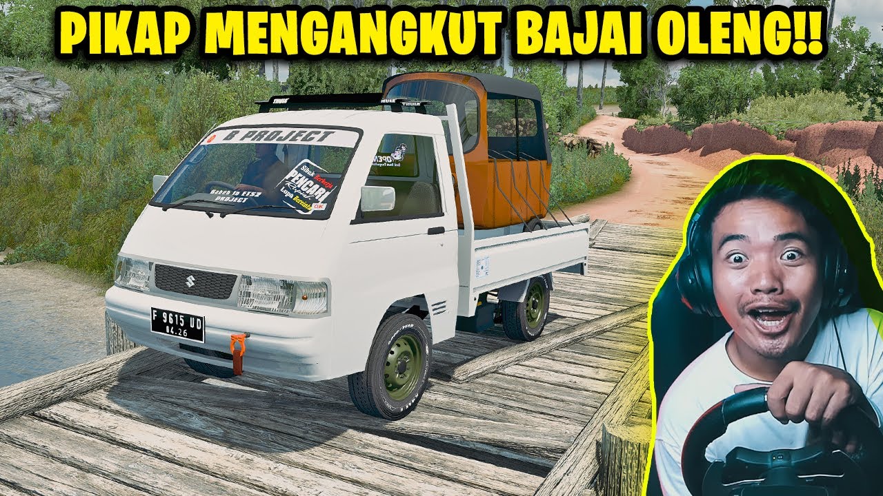 PICK UP RACING MUAT BAJAI OLENG NABRAK MOBIL PARKIR - ETS2