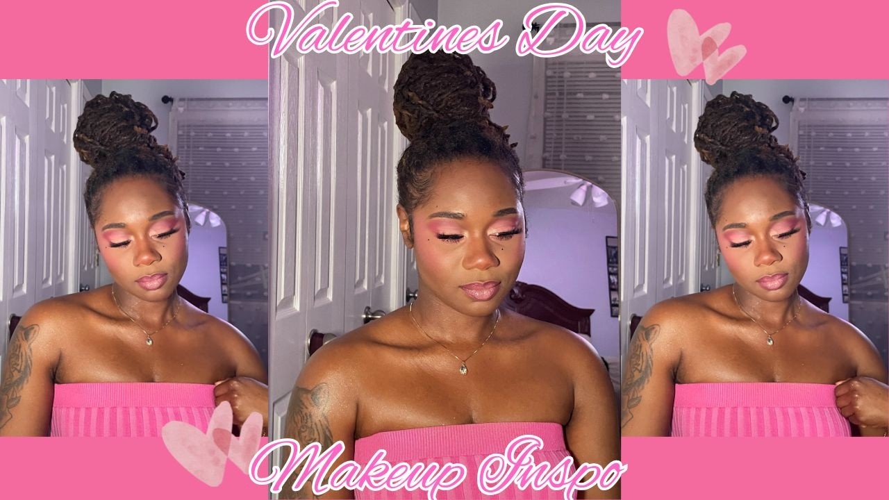 Valentines Day Inspired Pink Eyeshadow Makeup Tutorial