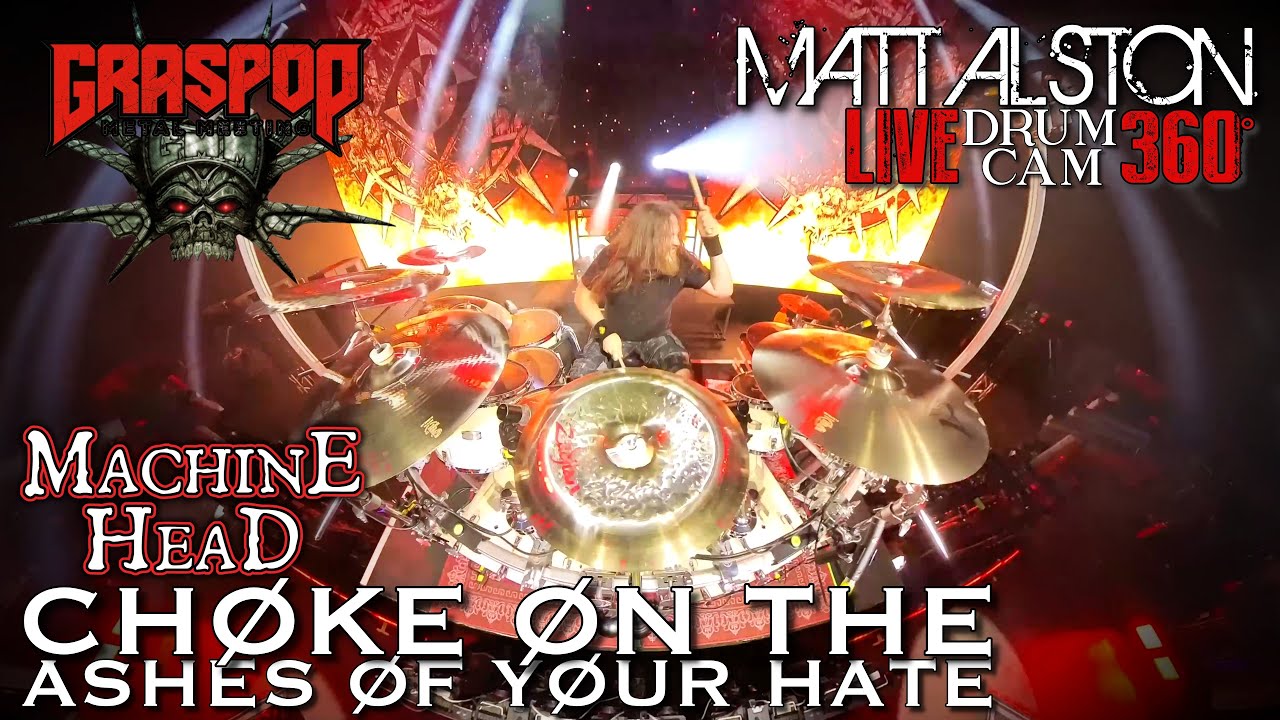 MACHINE HEAD - CHØKE ØN THE ASHES ØF YØUR HATE - Matt Alston LIVE 360° Drum Cam (Graspop 2024)