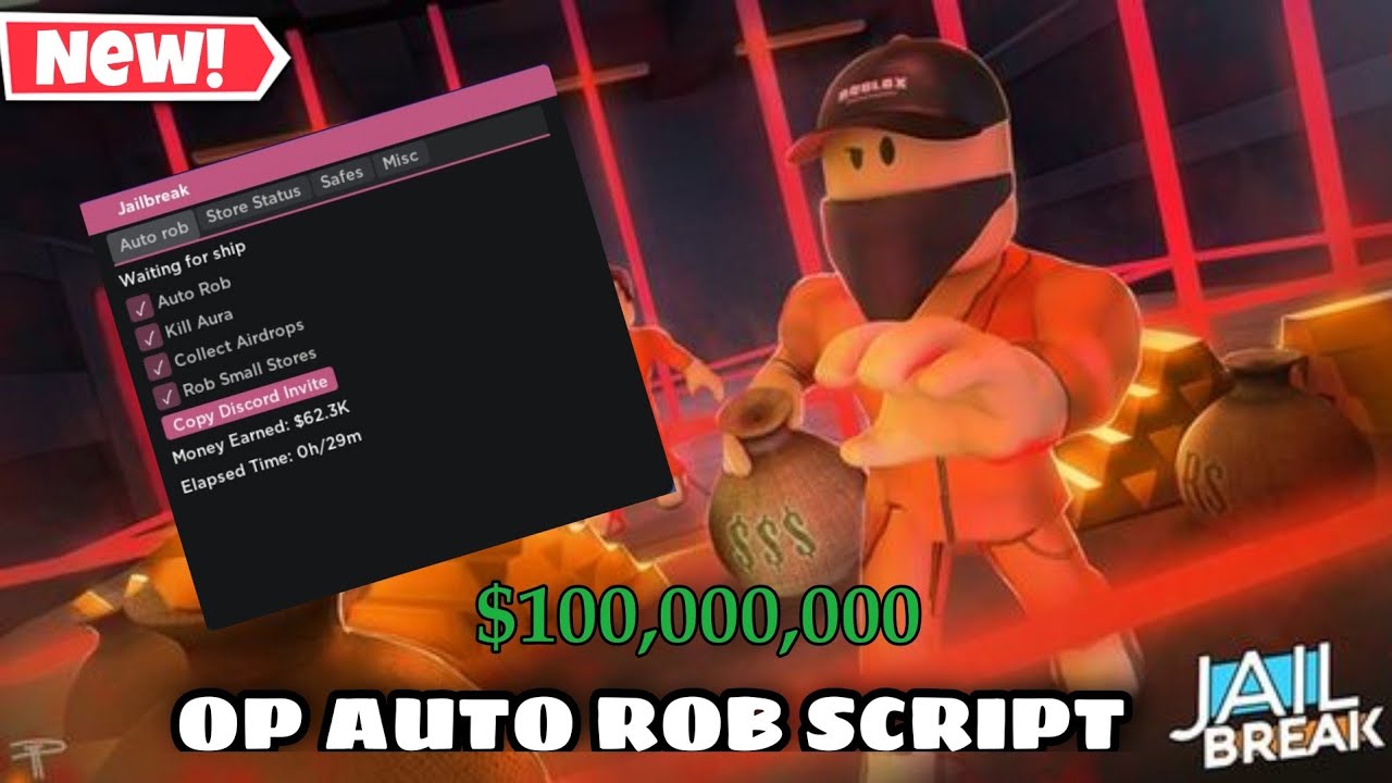 JAILBREAK AUTO-ROB SCRIPT PASTEBIN 2022 WORKING! |Roblox