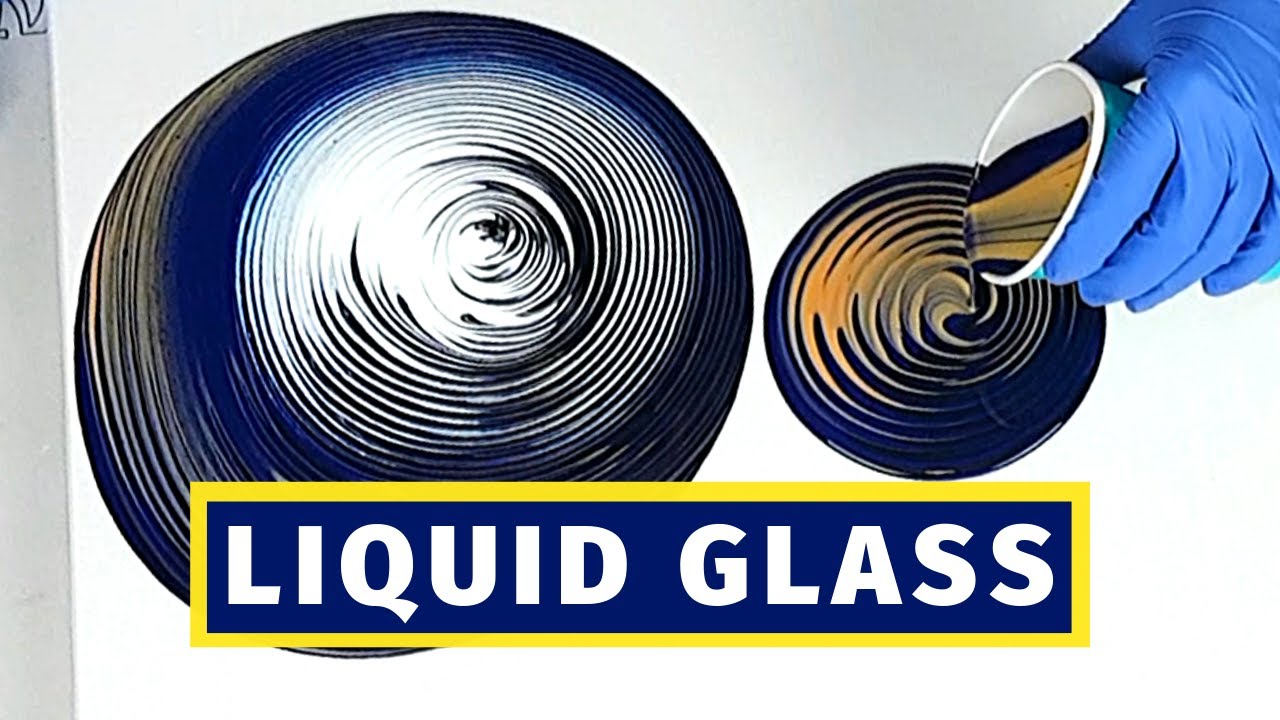 TriArt Liquid Glass - Testing as a POURING MEDIUM For Ring Pour Swirls |  Acrylic Pour Painting