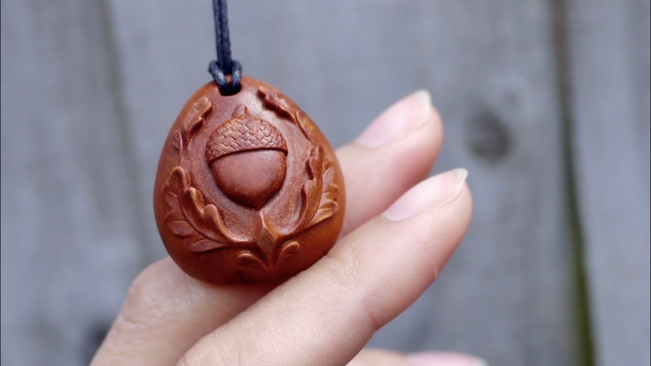 Complete Guide to Carving Avocado Seed - How to Carve Realistic Leaf and Acorn [audio tutorial]