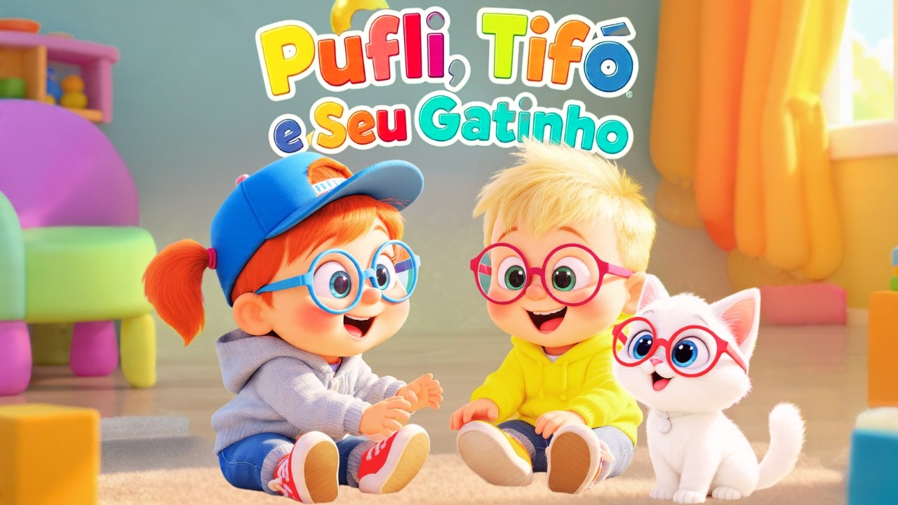 🎵 Pufli, Tifó e Seu Gatinho – Músicas Infantis para Bebês & Crianças 0 3 anos 🐱💫 Canção Divertida