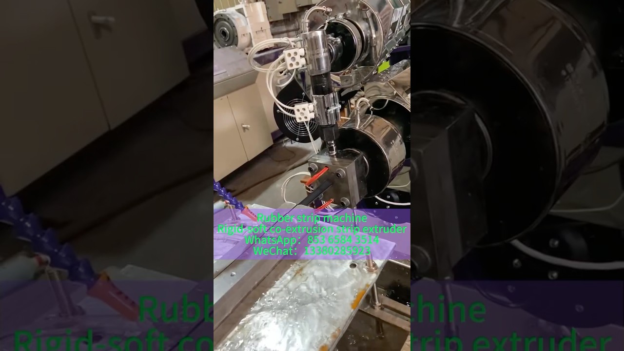 Oft and hard co-extrusion rubber strip extruder #extruder #rubber #machine #factory