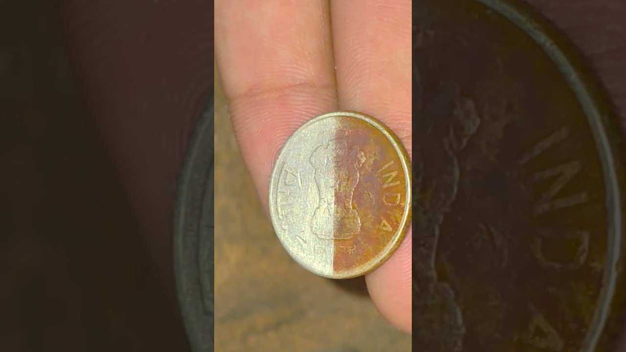 5 rupees coin clean #shortvideo #antique #trending #diy #antiquecoin #art #coin #cleaningup