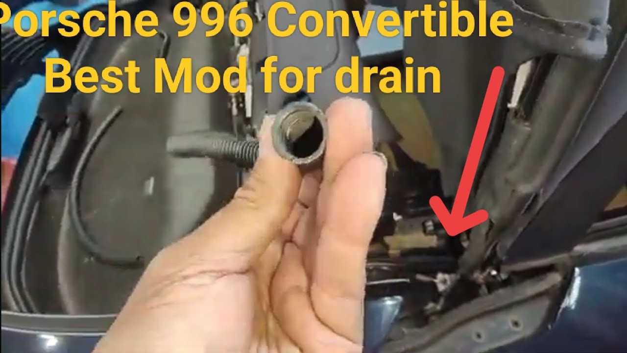 Porsche 996 Convertible A.L - Modifying roof drains to stop water leak #porsche #porsche911