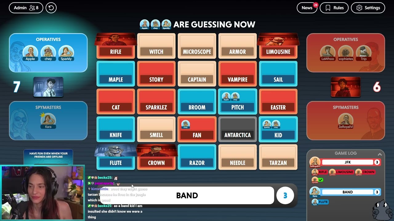CODENAMES w/ ZeroyalViking, Apple, CaptainSparklez, Sophie, Chey, Shab, Trip, and Lawhoo
