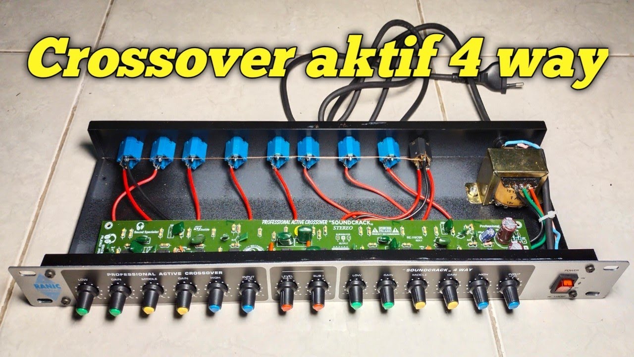Rakit crossover aktif 4 way kedalam box langsung tes fungsi