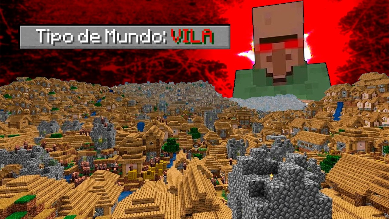 MINECRAFT, MAS O MAPA INTEIRO É FEITO DE VILAS