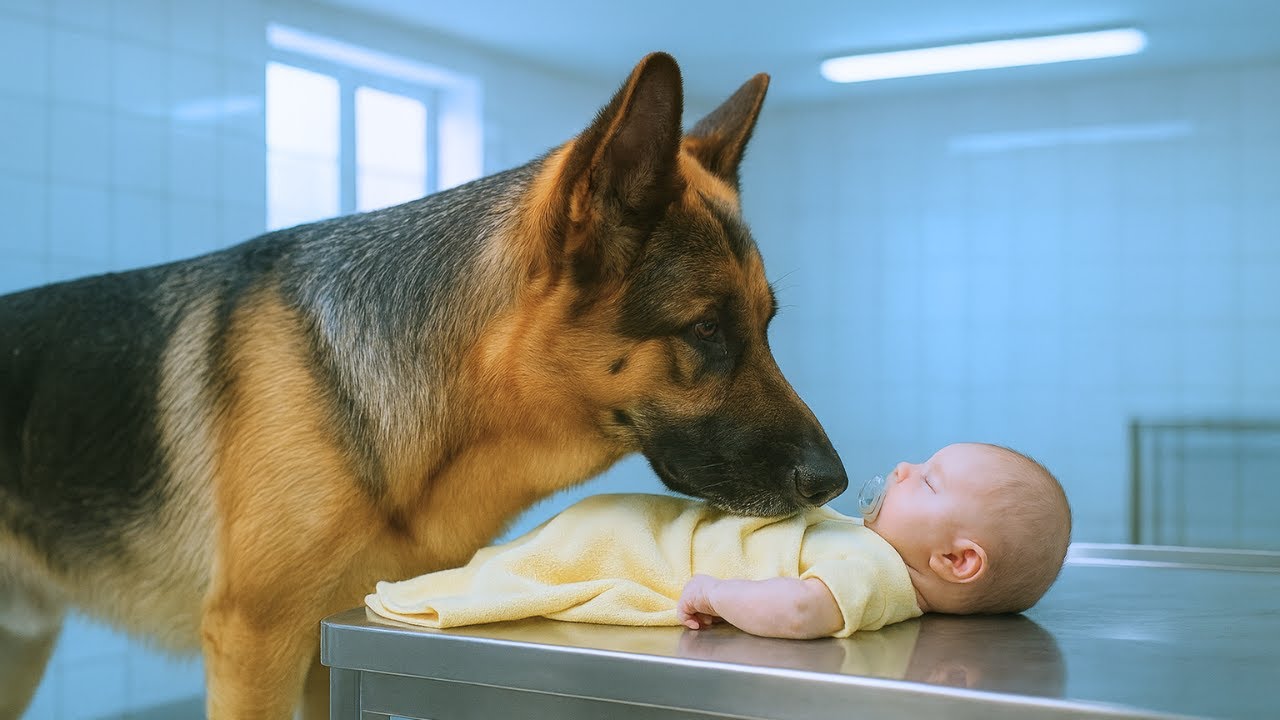 Un Chien Rend Visite À Un Bébé Mourant — Ce Qu’Il Fait Ensuite Fait Pleurer Le Monde Entier
