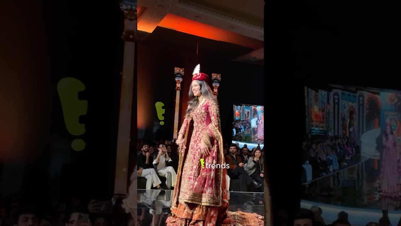 Tiktok Star Alina Amir walked the ramp at Hum Bridal Couture Week 2025