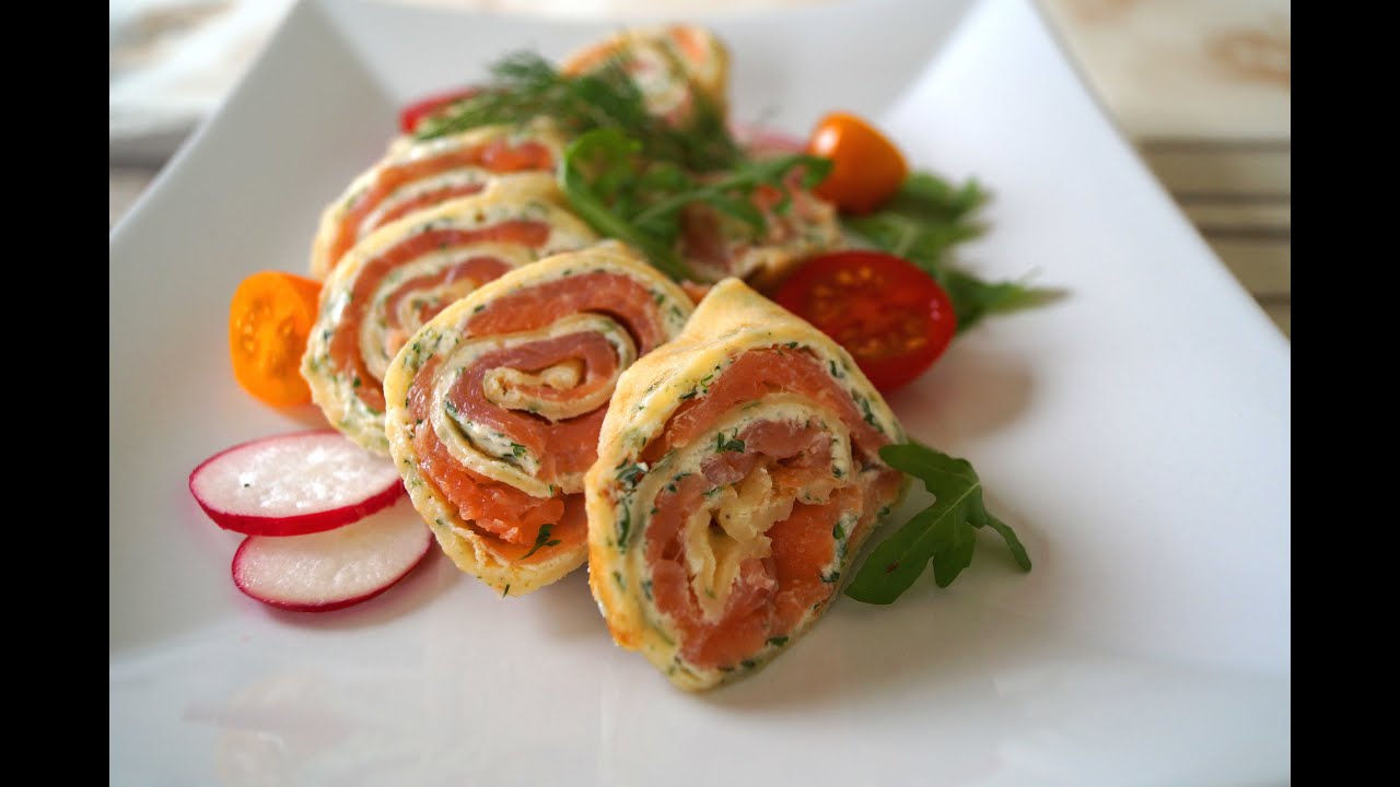 Lachsröllchen als Fingerfood oder Vorspeise