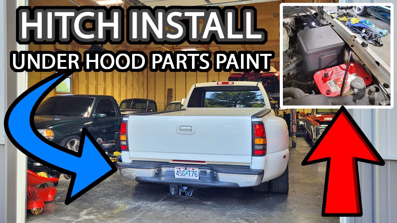 Single Cab Dually Build Part 23 (Installing and Wiring Hitch, Cleaning and painting Parts)