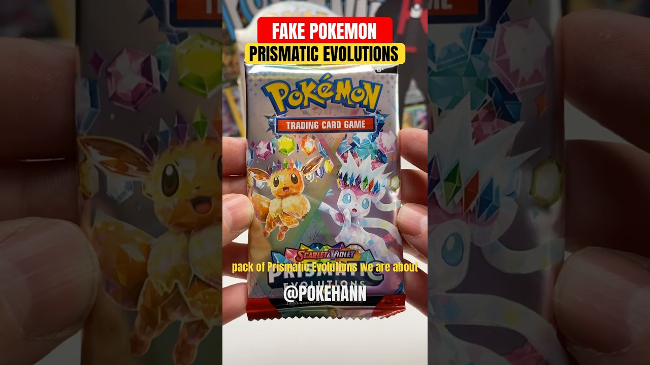 FAKE Pokemon Prismatic Evolutions Booster Opening #fakepokemoncards #pokemon #pokemoncards