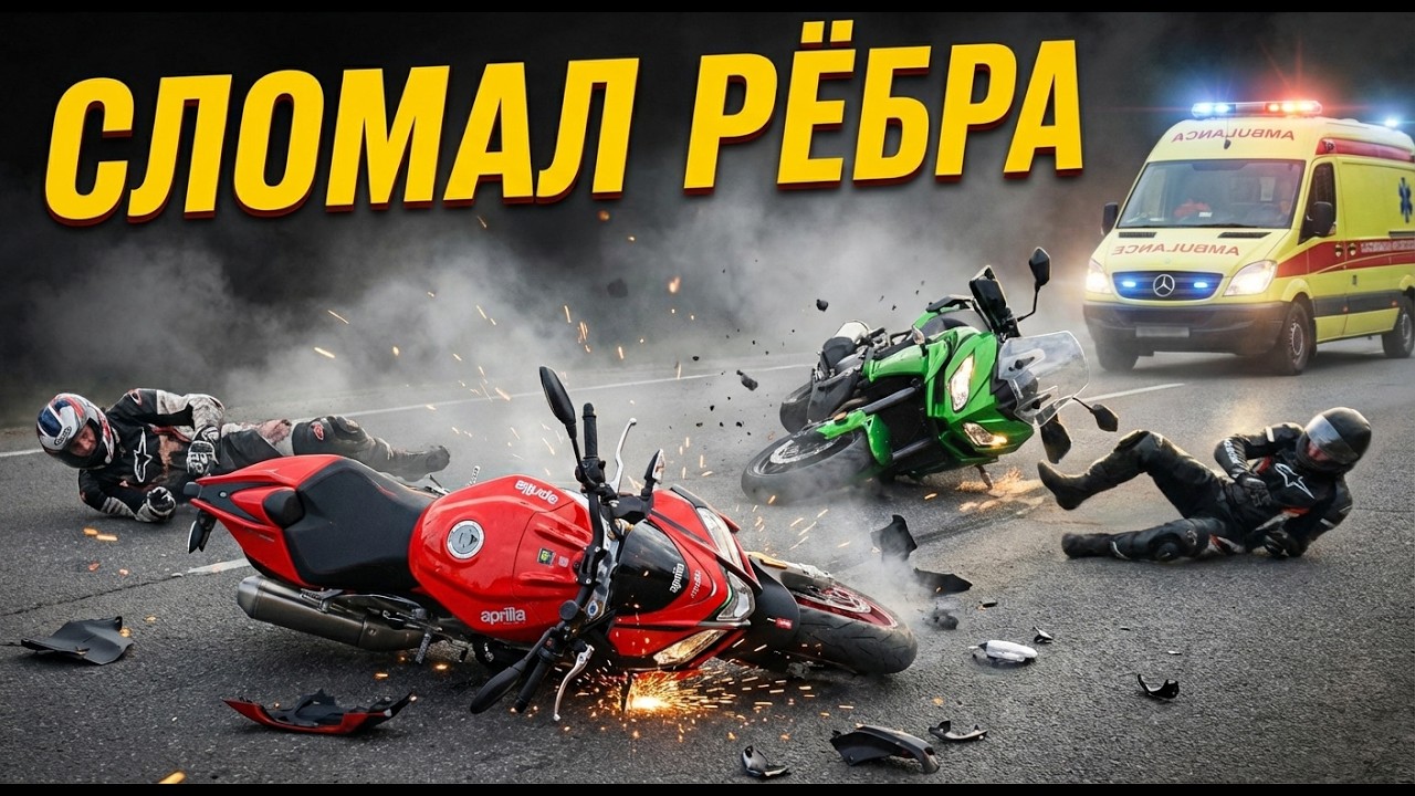 РАЗБИЛ чужой МОТОЦИКЛ и СЛОМАЛ РЁБРА / УПАЛ - КУПИЛ 