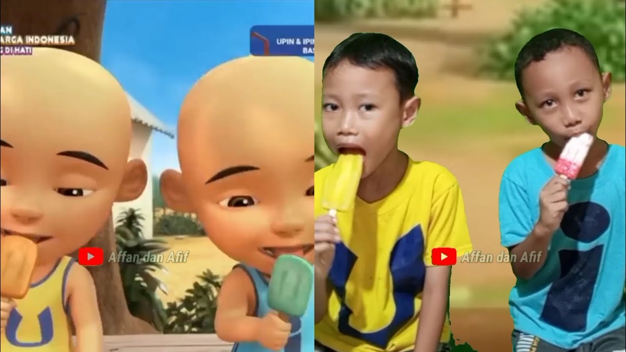 Enaknya Upin Ipin Minum Ice Cream || Episode Basikal Kawanku