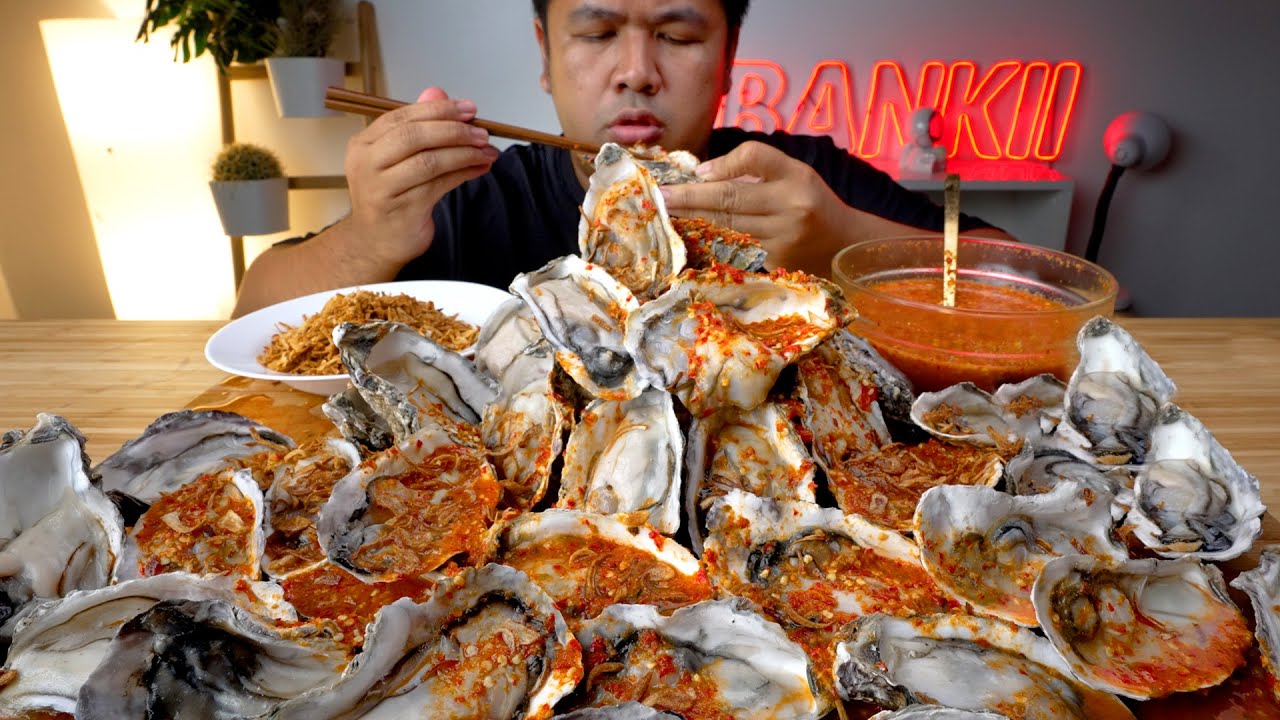 หอยนางรมเกาหลีภูเขาไฟ น้ำจิ้มซีฟู้ดลาวาเดือด BANKII