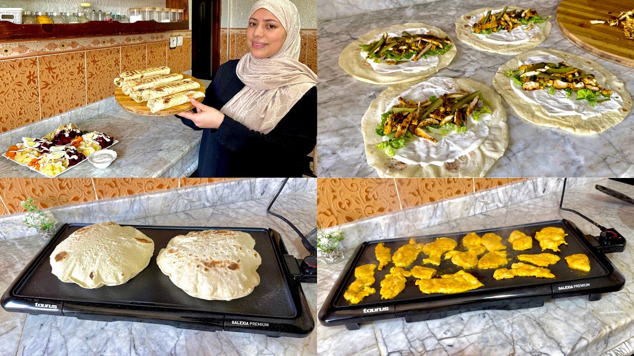 شوارما منزلية💯بطريقة المطاعم خبز ناجح وتتبيلة الدجاج خطيرة مع صلصة المرافقة متشبعوش منها🥰