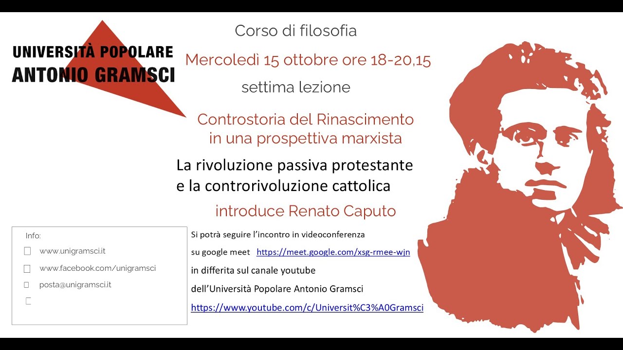 7. Incontro corso Controstoria del Rinascimento in prospettiva marxista: La riforma ft Renato Caputo
