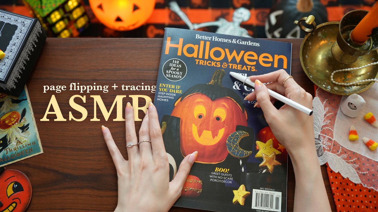 ASMR Whispering and Flipping Through a Halloween Magazine 🎃