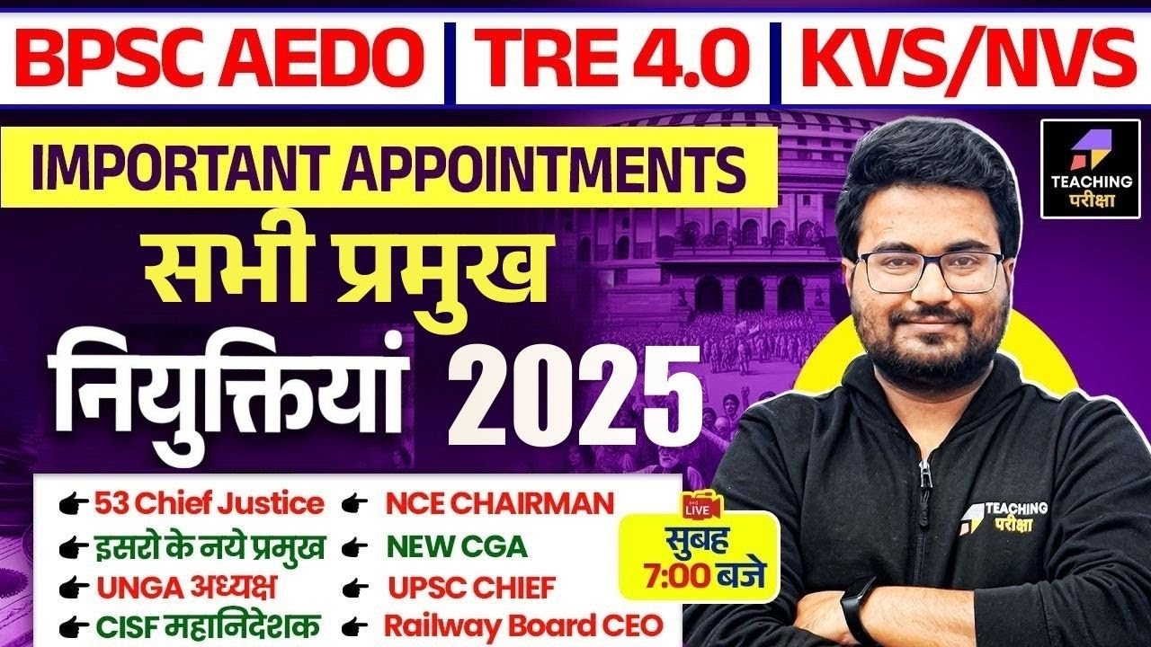 Important Appointments 2025 | Current Affairs 2025 | 2025 की सभी प्रमुख नियुक्तियाँ by Danish Sir