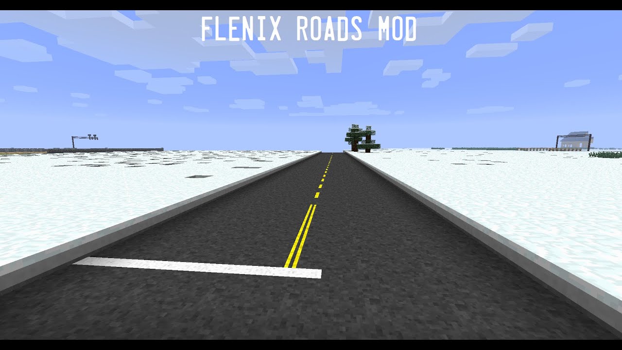 Roads in Minecraft - Flenix Roads Mod
