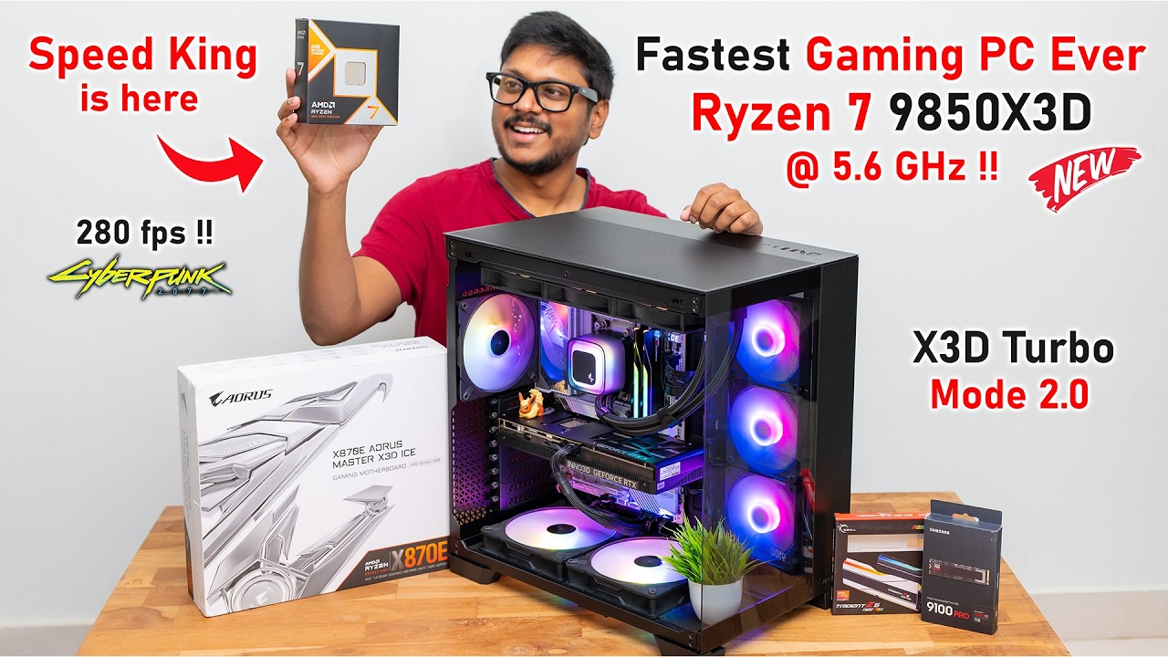 First AMD Ryzen 7 9850X3D PC Build in India... 😱 Gaming King 2026 ??🔥
