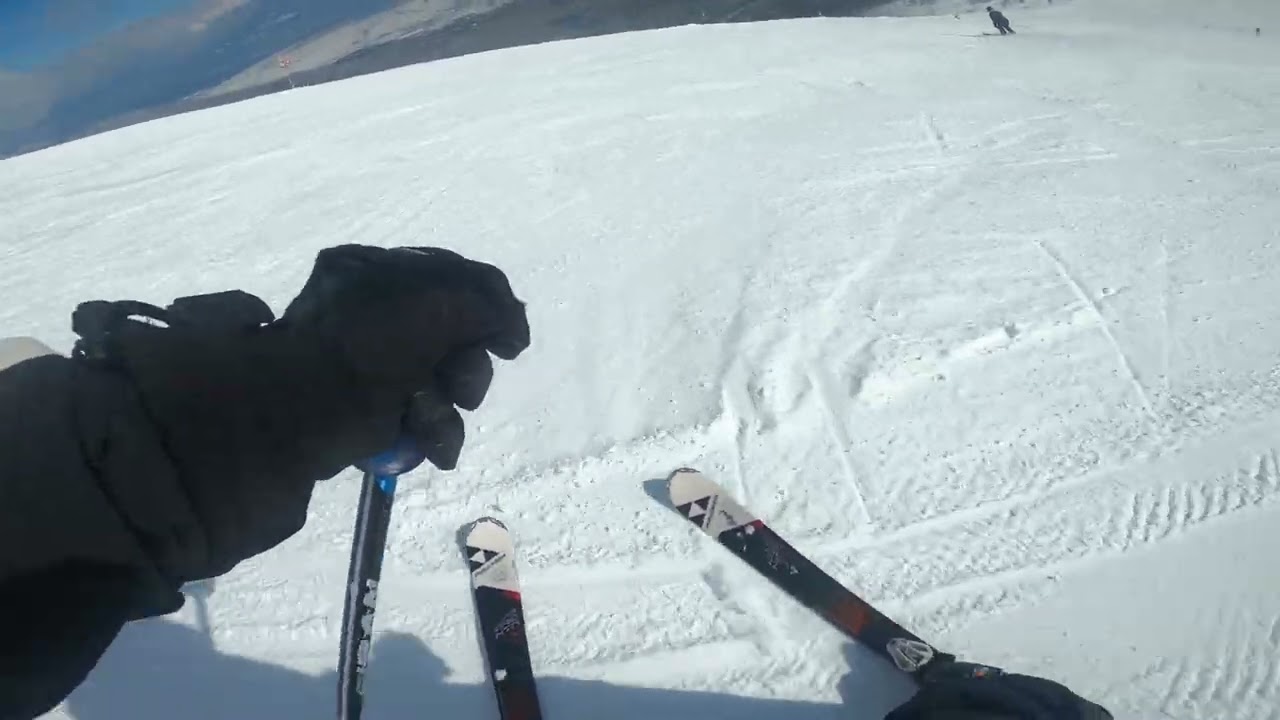 Bansko blue run from the top