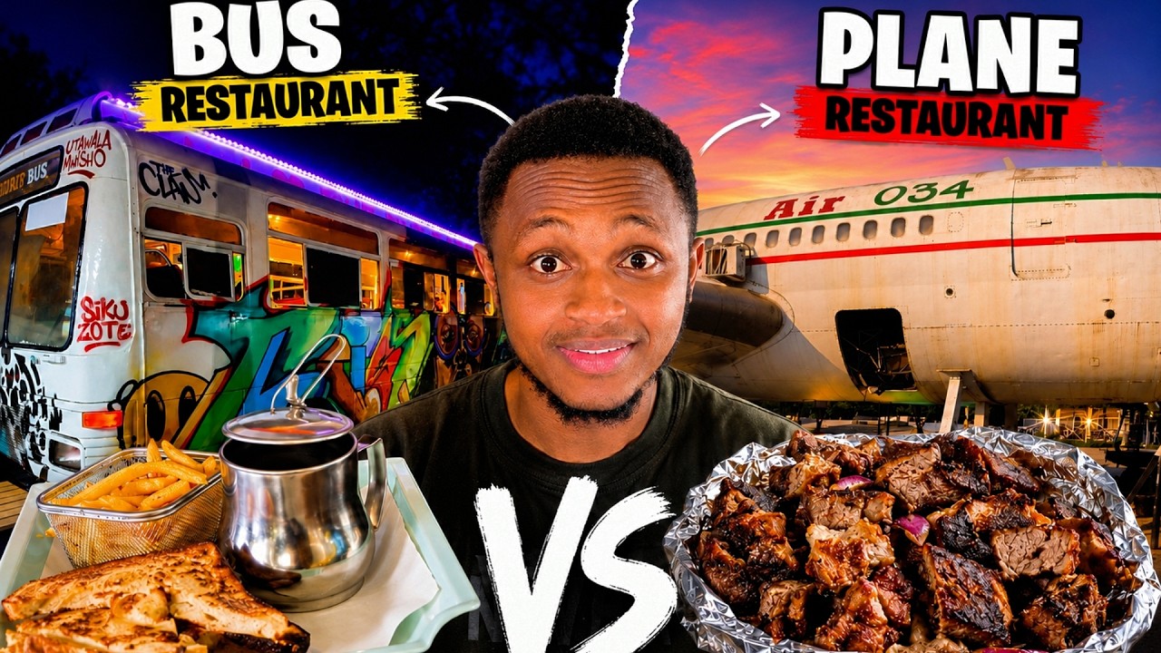 I Ate at Kenya's🇰🇪 Most Unique Restaurants! Boeing Airplane Restaurant vs Bus Restaurant