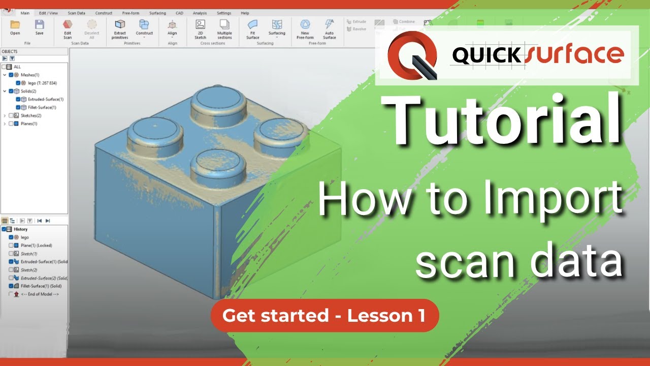 Tutorial : Get started -  Lesson 1- How to Import scan data