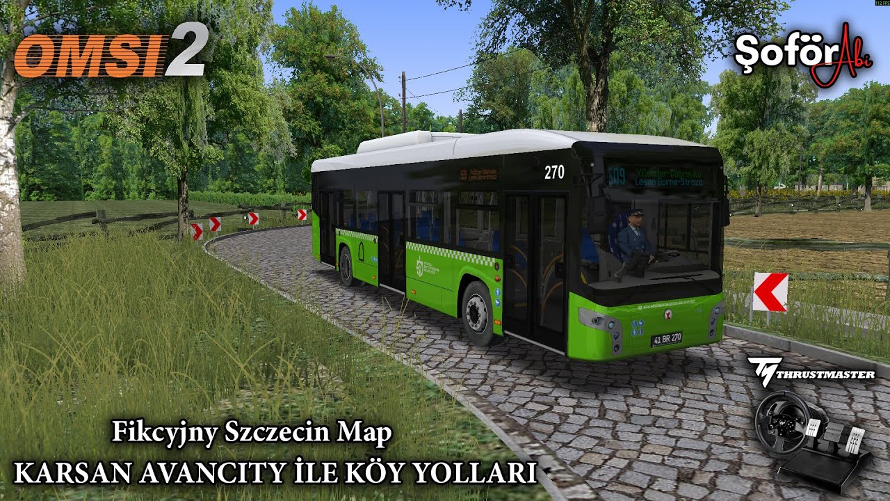 OMSI 2🔴KARSAN AVANCITY С ДЕРЕВНЯМИ ДОРОГАМИ - Карта Фикцийного Щецина🔴T300RS GT