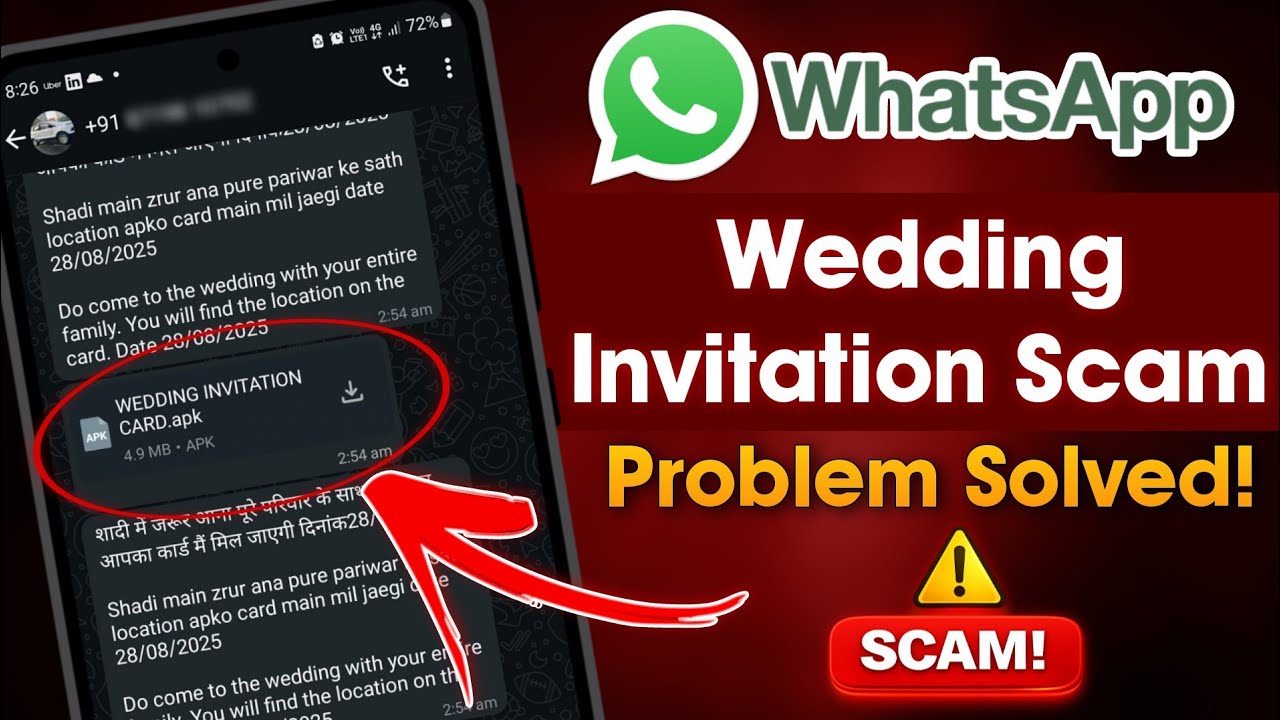 ⚠️ Мошенничество с APK-файлом свадебного приглашения WhatsApp 😱 Телефон взломан? Как сэкономить т...