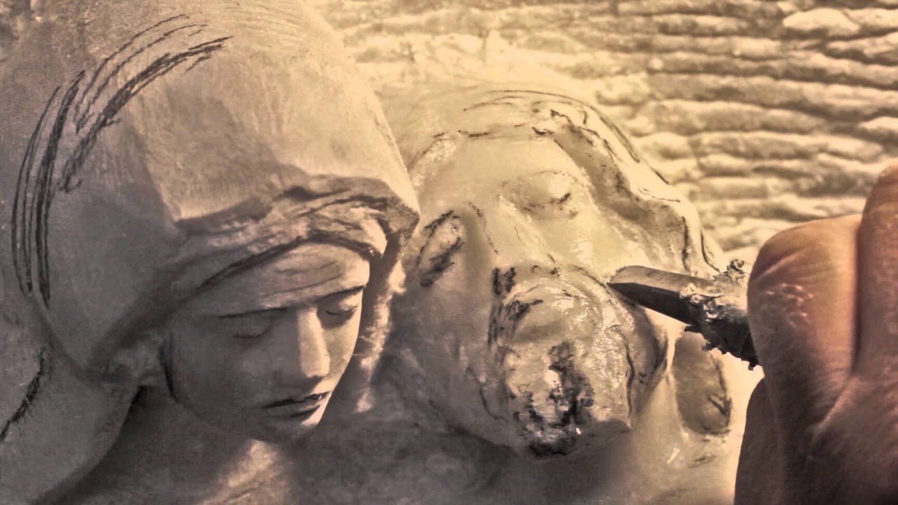 Pietà Carrara Marmor by Heinrich Eder