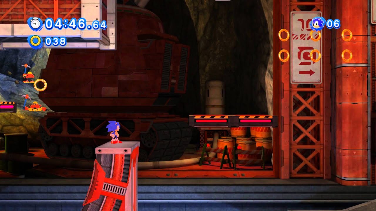 Sonic Generations: как получить Homing Attack для классического Соника (5 красных колец-звёзд, пл...