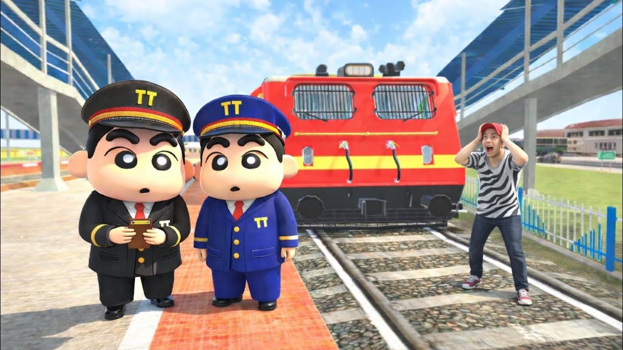 Shinchan & Pinchan Become Train pilot 💥 In Indian Theft auto 💥 ll Jack was shocked 😯