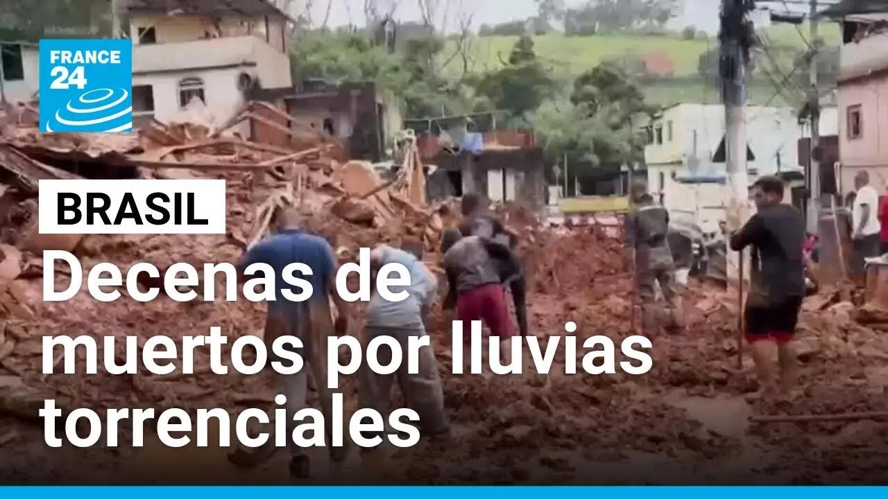 Lluvias torrenciales en Brasil dejan decenas de muertos y heridos