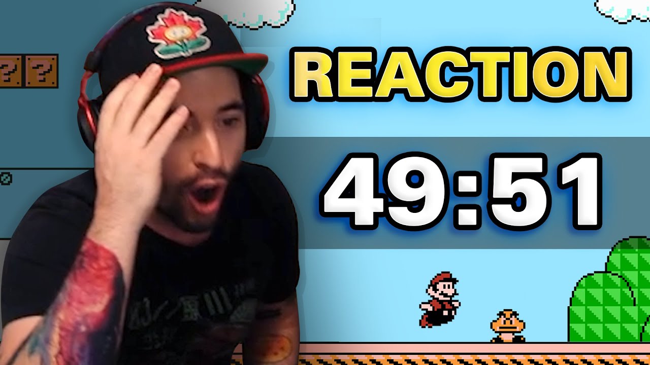 Реакция на мой Sub 50 Mario 3 Run