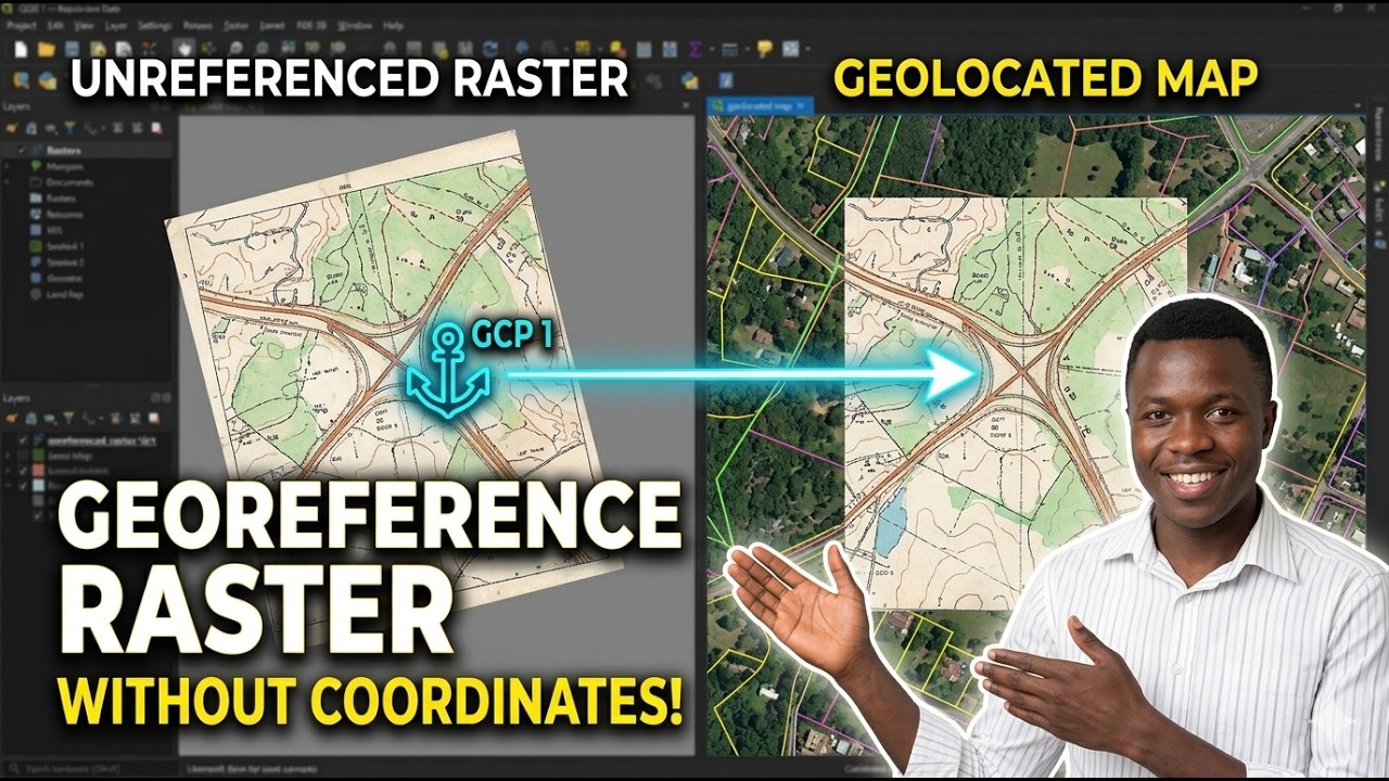Georeferencing a Raster Image in QGIS WITHOUT Coordinates – Easy Step-by-Step Guide!