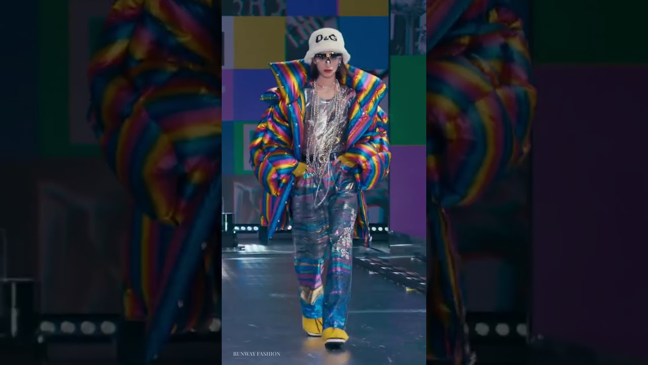 Models walk the runway at the Dolce & Gabbana Women FW2021 fashion show