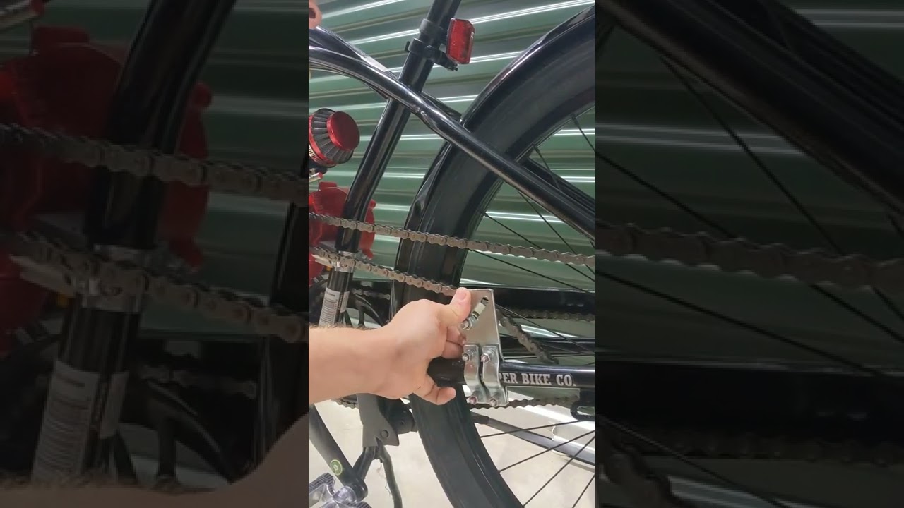 How to fix a loose chain on a Motorized bicycle