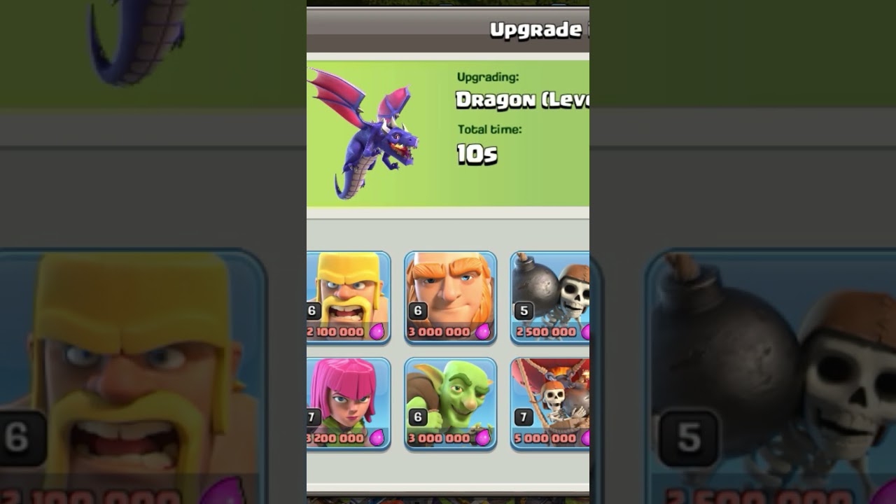 Dragon updating lavel 8 for 15.s.class of clens #baseofclans #calshofclans #gaming #coc #games