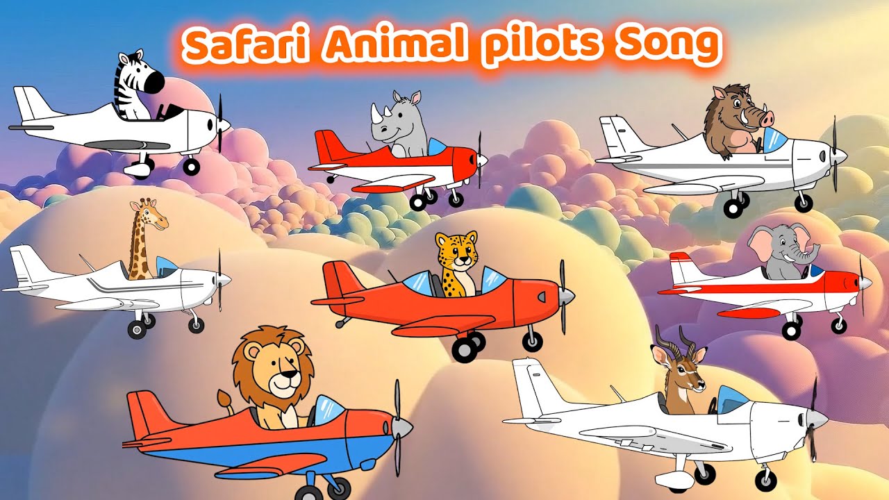 Pilot Safari Animals Song | Preschool Learning | LittleKidsTV
