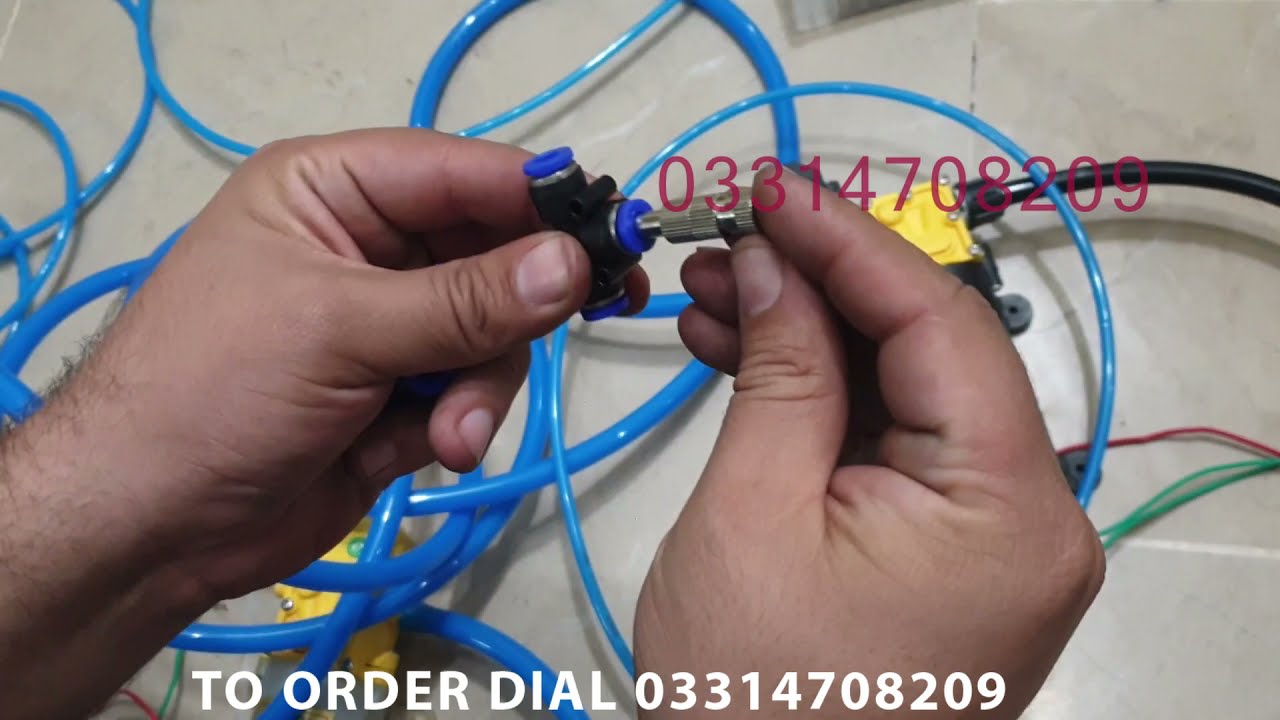 How to install the mist cooling system video tutorial in Pakistan