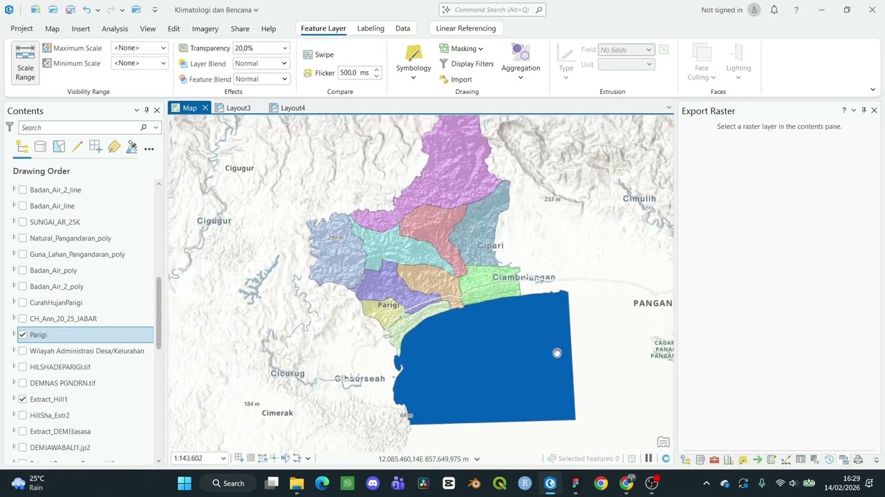 Laut, Hillshade, dan Visualisasi Lain