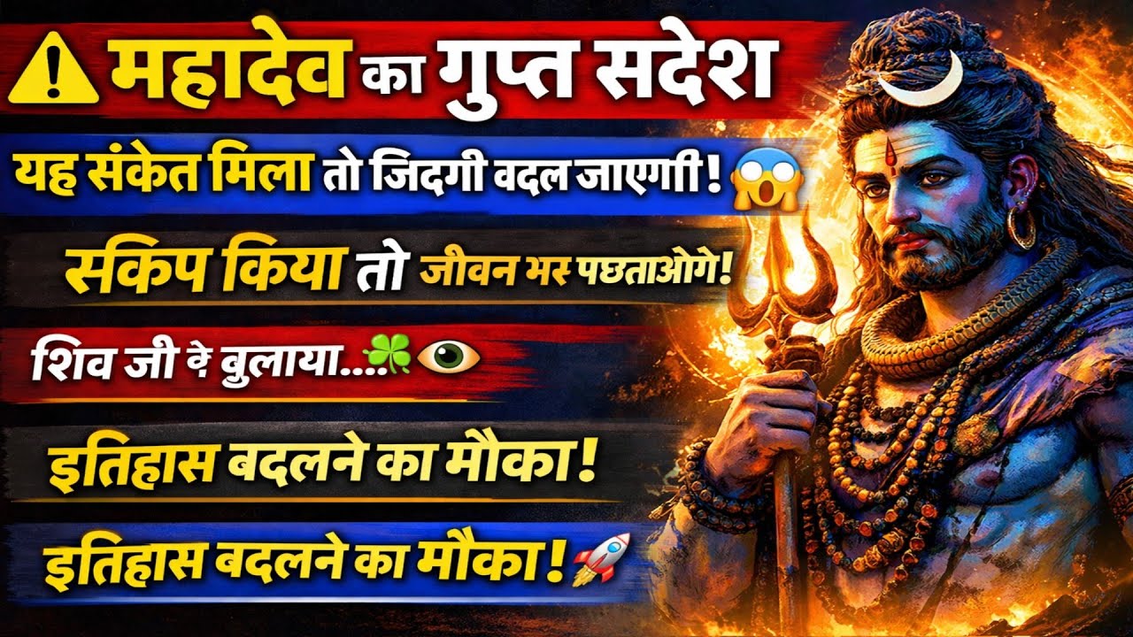 ⚠️ महादेव का गुप्त संदेश | जिसे मिला उसकी किस्मत बदल जाएगी 😱 || Shiv sandesh || #mahadevkasandesh 